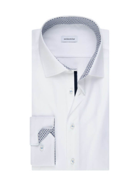 SEIDENSTICKER Slim Fit Camisa Blanco Business Kent Popeline - Vista 1