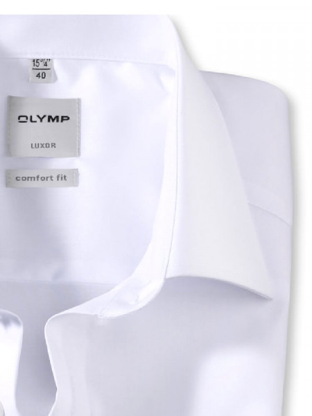 OLYMP Comfort Fit Camisa Blanco New Kent Popeline