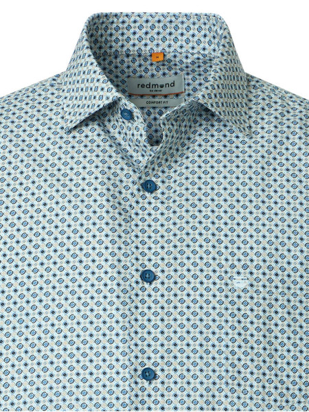 REDMOND Comfort Fit Camisa Azul claro Kent Print - Vista 1