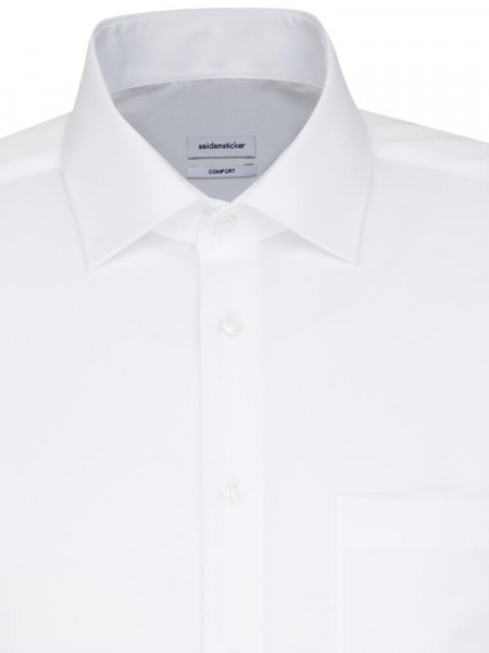 SEIDENSTICKER Comfort Fit Camisa Blanco Business Kent Popeline - Vista 2