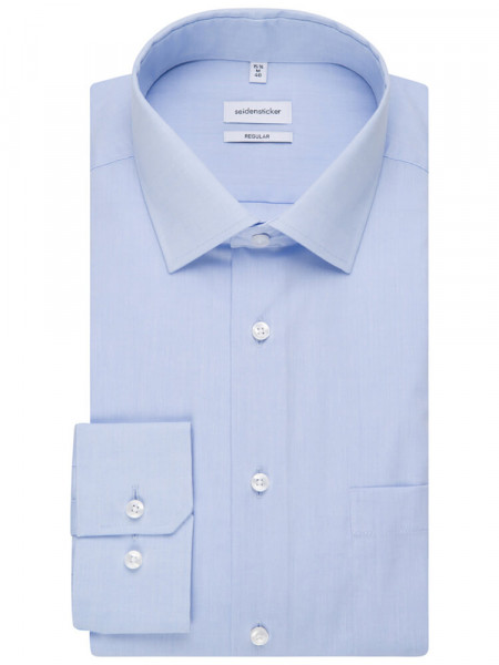 SEIDENSTICKER Regular Fit Camisa Azul claro Business Kent Chambray - Vista 4