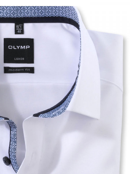 OLYMP Regular Fit Camisa Blanco Global Kent Popeline