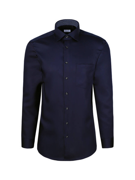 SEIDENSTICKER Regular Fit Camisa Azul oscuro New Kent Twill