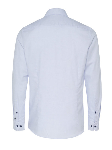 PURE Slim Fit Camisa Azul medio Haifisch Struktur