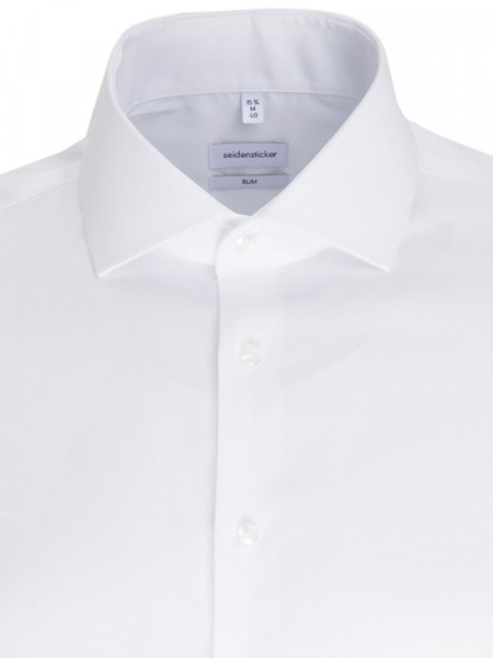 SEIDENSTICKER Slim Fit Camisa Blanco Haifisch Oxford - Vista 2