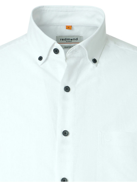 REDMOND Regular Fit Camisa Blanco Button-Down Fein Oxford - Vista 1