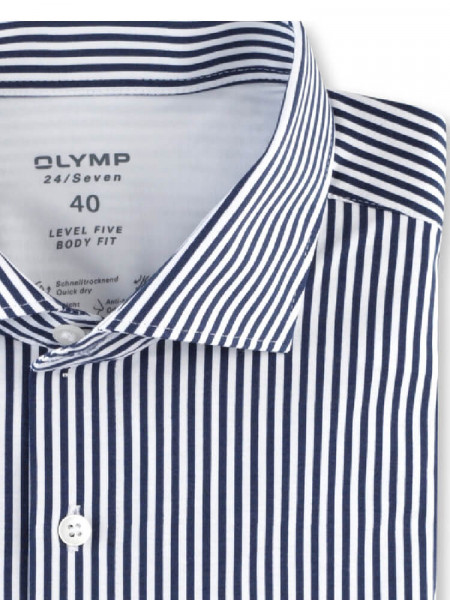 OLYMP Slim Fit Camisa Marina Kent Jersey