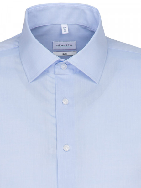 SEIDENSTICKER Slim Fit Camisa Azul claro Business Kent Popeline - Vista 2