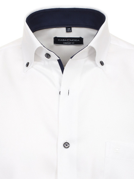 CASAMODA Comfort Fit Camisa Blanco Button-Down Struktur - Vista 1