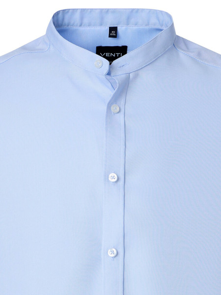 VENTI Slim Fit Camisa Azul claro Stehkragen Struktur - Vista 1