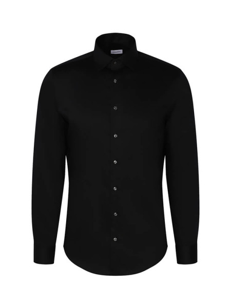 SEIDENSTICKER Tailored Fit Camisa Negro New Kent Twill