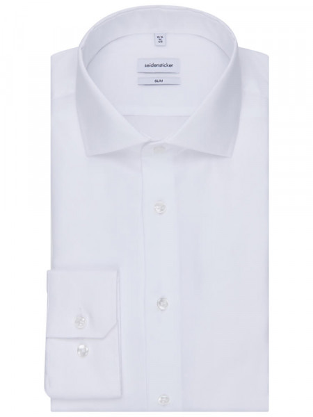 SEIDENSTICKER Slim Fit Camisa Blanco Haifisch Oxford - Vista 4
