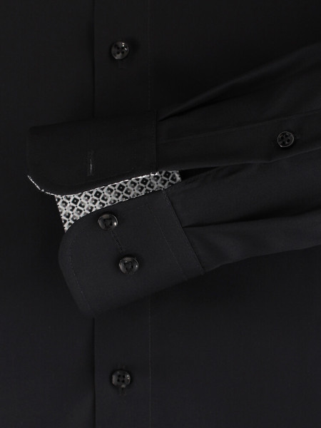 CASAMODA Comfort Fit Camisa Negro Kent Popeline - Vista 2