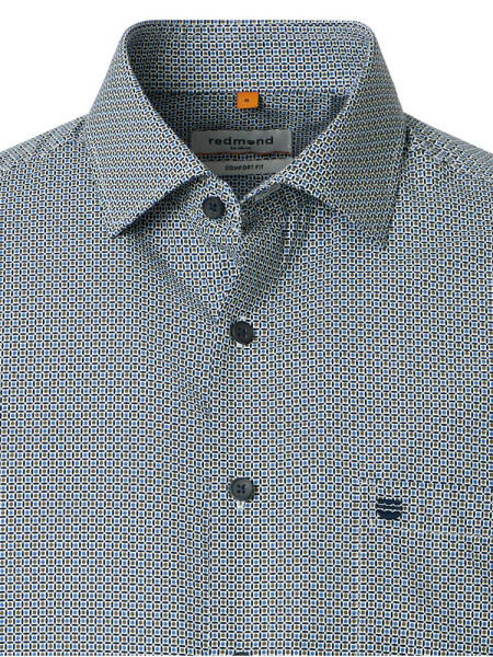 REDMOND Comfort Fit Camisa Antracita Kent Print - Vista 1