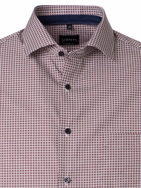 VENTI Comfort Fit Camisa Rojo Kent Popeline - Vista 1