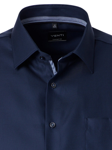 VENTI Comfort Fit Camisa Azul oscuro Kent Struktur - Vista 1