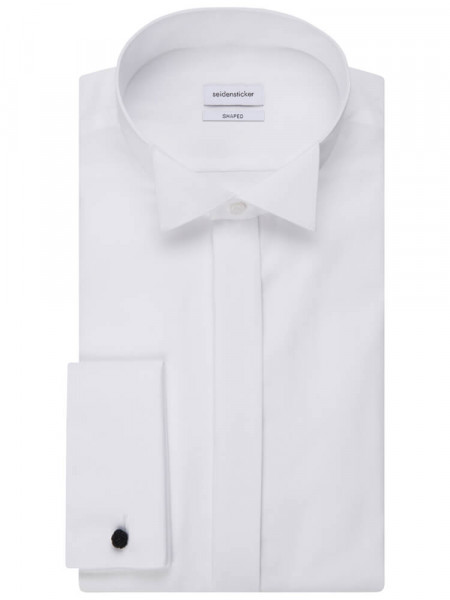 SEIDENSTICKER Tailored Fit Camisa Blanco Kläppchen Popeline - Vista 4