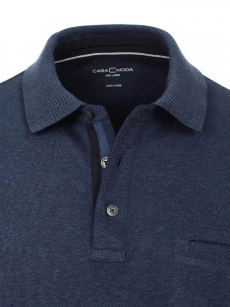 CASAMODA Polo Azul medio Piqué - Vista 1