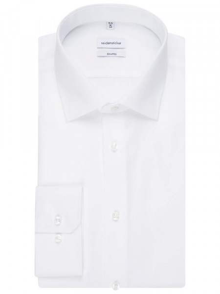 SEIDENSTICKER Tailored Fit Camisa Blanco Business Kent Popeline - Vista 4