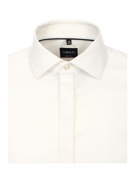 VENTI Slim Fit Camisa Beige claro Kent Popeline - Vista 1