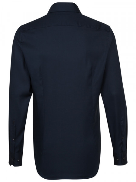SEIDENSTICKER Slim Fit Camisa Azul oscuro Business Kent Struktur