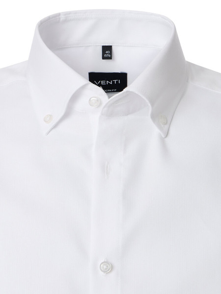 VENTI Regular Fit Camisa Blanco Button-Down Fein Oxford - Vista 1