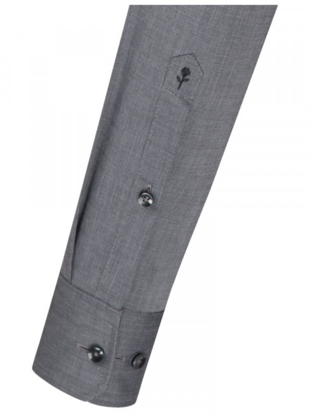 SEIDENSTICKER Slim Fit Camisa Antracita Business Kent Fil à Fil - Vista 1