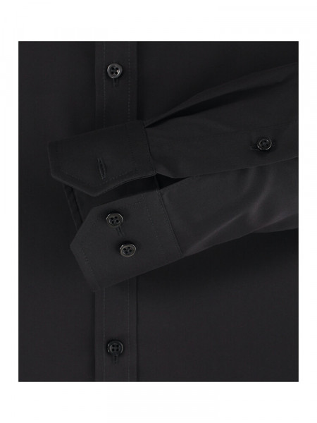 VENTI Slim Fit Camisa Negro Kent Popeline - Vista 2