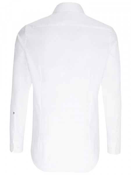 SEIDENSTICKER Slim Fit Camisa Blanco Haifisch Oxford