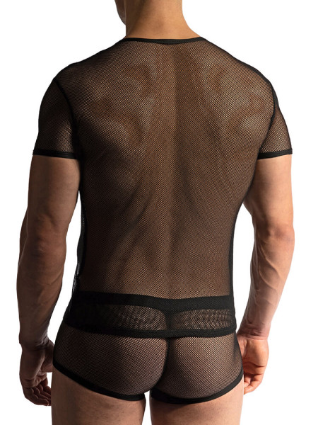 MANSTORE Regular Fit Negro Microfaser