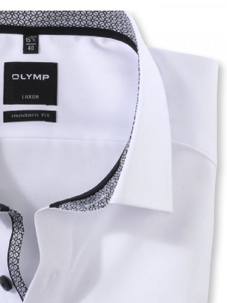 OLYMP Regular Fit Camisa Blanco Global Kent Popeline