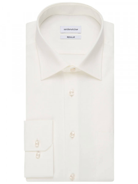 SEIDENSTICKER Regular Fit Camisa Beige claro Business Kent Popeline - Vista 4