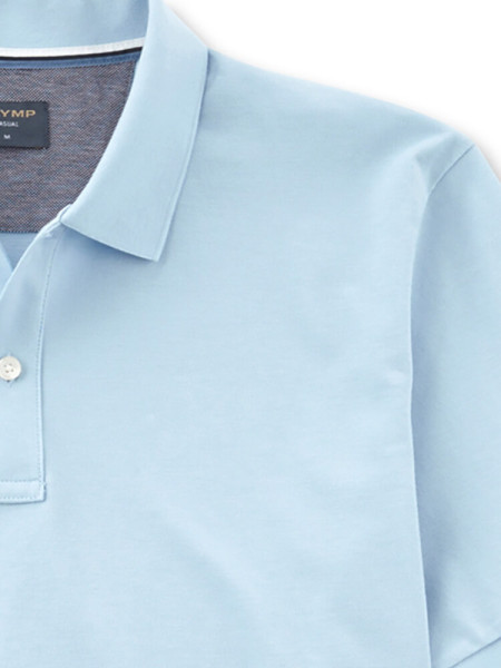 OLYMP Polo Azul claro Piqué