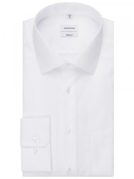 SEIDENSTICKER Regular Fit Camisa Blanco Business Kent Struktur - Vista 4