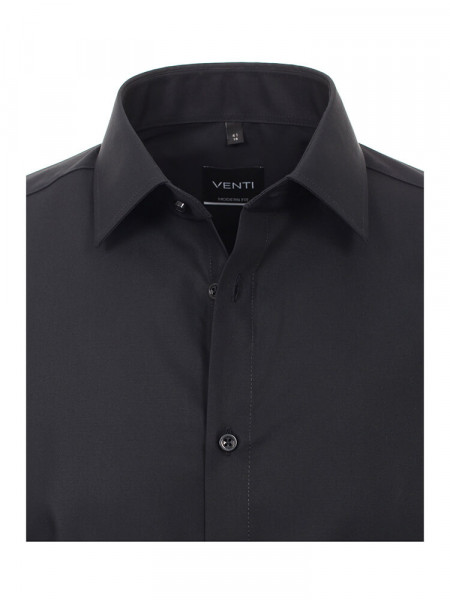 VENTI Regular Fit Camisa Negro Kent Popeline - Vista 1