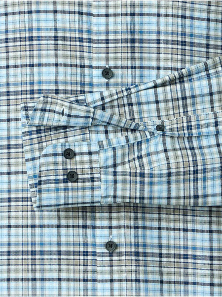REDMOND Comfort Fit Camisa Azul claro Button-Down Fein Oxford - Vista 2