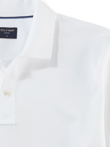 OLYMP Polo Blanco Piqué