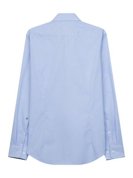 SEIDENSTICKER Slim Fit Camisa Azul medio Business Kent Popeline