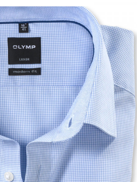 OLYMP Regular Fit Camisa Azul claro New Kent Popeline