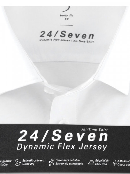 OLYMP Slim Fit Camisa Blanco New York Kent Jersey - Vista 1