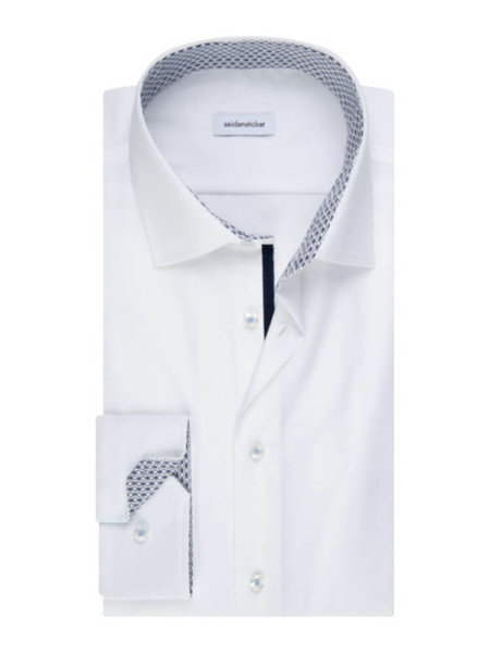 SEIDENSTICKER Regular Fit Camisa Blanco Business Kent Popeline